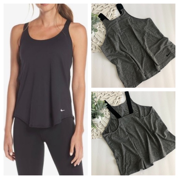 Nike Tops - Nike Dri Fit Training Tank Top Gray Size M